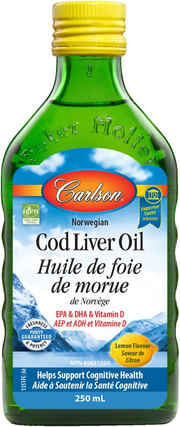 Carlson Norwegian Cod Liver Oil- Lemon Flavour