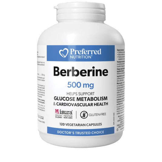 Preferred Nutrition Berberine 500mg 120 Veggie Caps